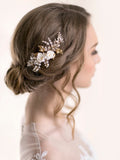 Flower Hair Comb | BLOSSOM & VINE LEAVES