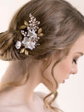 Flower Hair Comb | IRIS & CRYSTAL