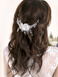 Flower Hair Comb | PEONY ROSE & CRYSTAL